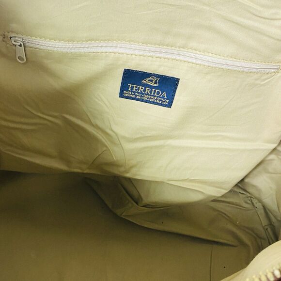 Tangaroa Venezia Italy Made Brown Leather Zebra Print Fur Weekender Duffle Bag - Picture 6 of 7